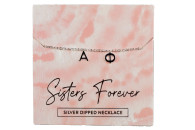 Alpha Phi Sorority Sisters Forever Necklace- Silver