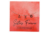 Delta Sigma Theta Sorority Sisters Forever Necklace- Silver