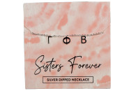 Gamma Phi Beta Sorority Sisters Forever Necklace- Silver