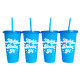 Alpha Delta Pi ADPI Sorority- Set of 4- Glitter Color Changing Cups