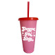 Gamma Phi Beta Sorority- Set of 4- Glitter Color Changing Cups