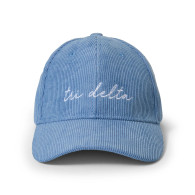 Delta Delta Delta Tri-Delta Sorority Corduroy Hat-Blue