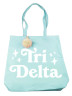 Delta Delta Delta Tri-Delta Sorority Pom Pom Tote Bag