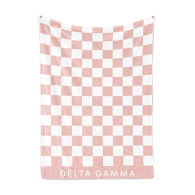 Delta Gamma Sorority Checkered Blanket