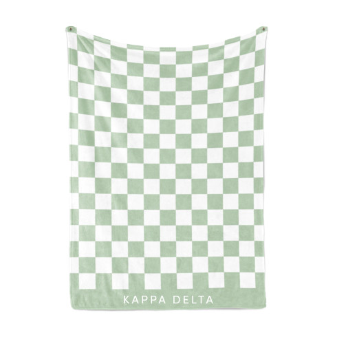 Kappa Delta Sorority Checkered Blanket