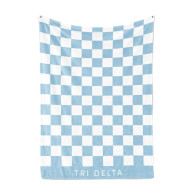 Delta Delta Delta Tri-Delta Sorority Checkered Blanket