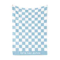 Zeta Tau Alpha ZTA Sorority Checkered Blanket