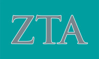 Zeta Tau Alpha ZTA Sorority Flag- Greek Letters 