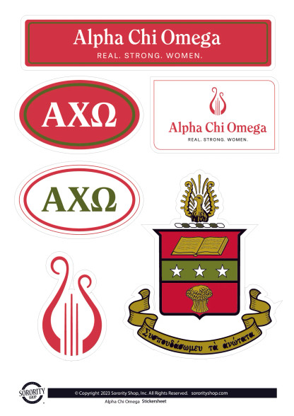 Alpha Chi Omega Sorority Stickers- Brand Focus