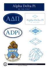 Alpha Delta Pi ADPI Sorority Stickers- Brand Focus