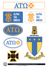 Alpha Tau Omega ATO Fraternity Sticker Sheet