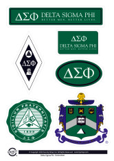 Delta Sigma Phi Fraternity Sticker Sheet