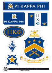 Pi Kappa Phi Fraternity Sticker Sheet
