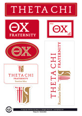 Theta Chi Fraternity Sticker Sheet