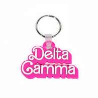 Delta Gamma Sorority Keychain- Retro Dolly Sorority Name Design 
