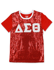 Delta Sigma Theta Sorority Sequin Shirt- Red