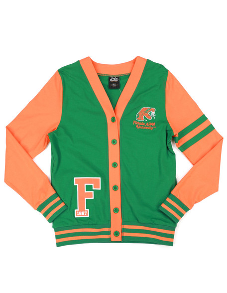 Florida A&M University FAMU Cardigan- Women’s-Green/Orange