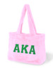 Alpha Kappa Alpha AKA Sorority Faux Fur Bag- Pink
