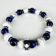 Zeta Phi Beta Sorority Natural Stone Bead Bracelet – Blue/White