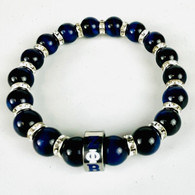 Zeta Phi Beta Sorority Natural Stone Bead Bracelet – Blue