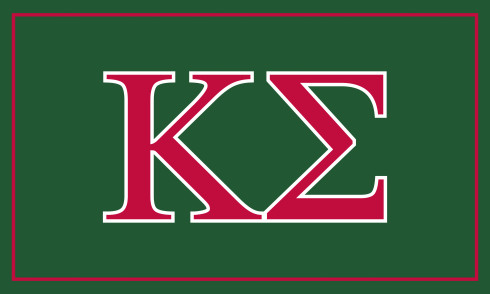 Kappa Sigma Fraternity Flag-Greek Letters-Green 