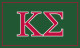 Kappa Sigma Fraternity Flag-Greek Letters-Green 