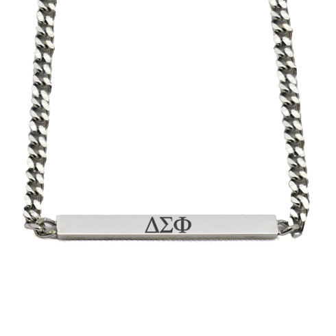 Delta Sigma Phi Fraternity Necklace- Greek Letters Pendant 