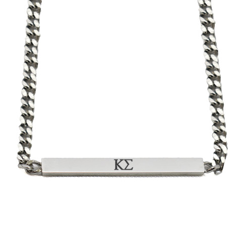 Kappa Sigma Fraternity Necklace- Greek Letters Pendant 