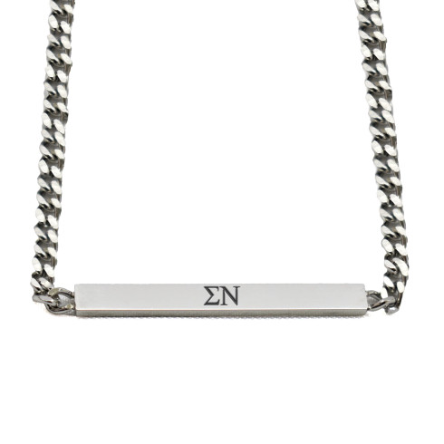 Sigma Nu Fraternity Necklace- Greek Letters Pendant 