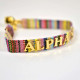 Alpha Chi Omega Sorority Woven Bracelet- Multi-Color Design