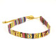Delta Delta Delta Tri-Delta Sorority Woven Bracelet- Multi-Color Design