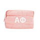 Alpha Phi Sorority Makeup Bag- Puffer Style with Sorority Letters