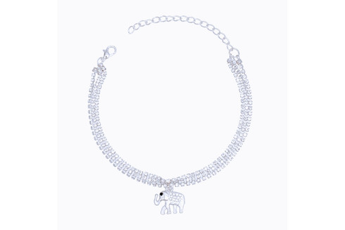 Elephant Anklet-Silver