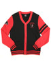 Clark Atlanta University Cardigan- Men's-Black/Red