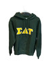 Sigma Delta Tau Hoodie Green- Size Small 