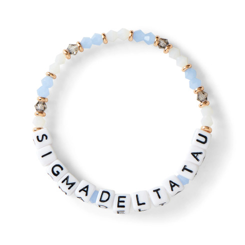 Sigma Delta Tau Sorority Glass Beaded Bracelet 