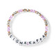 Sigma Kappa Sorority Glass Beaded Bracelet 