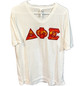 Delta Phi Epsilon DPHIE Sorority V-Neck White- Size XL