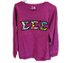 Sigma Sigma Sigma Tri-Sigma Sorority Long Sleeve Purple-Size XS