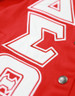 Delta Sigma Theta Sorority Racing Jackets- Twill-Red/White