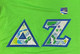 Delta Zeta Sorority Short Sleeve Green Shirt- Size Small