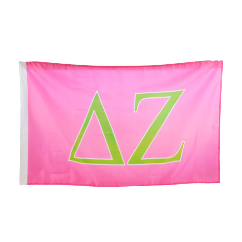 Delta Zeta Sorority Flag- Greek Letters 