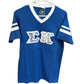 Sigma Kappa Sorority V-Neck with Stripes Blue- Size Small