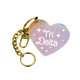 Delta Delta Delta Tri-Delta Sorority Iridescent Heart Keychain