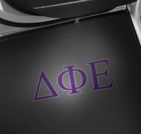 Delta Phi Epsilon DPHIE Sorority LED Car Door Light- Set of 2