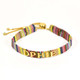 Delta Phi Epsilon DPHIE Sorority Woven Bracelet- Multi-Color Design