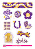 Delta Phi Epsilon DPHIE Sorority Stickers- Western Disco 