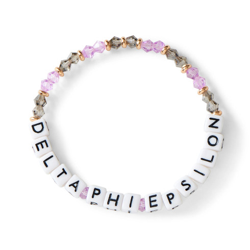 Delta Phi Epsilon DPHIE Sorority Glass Beaded Bracelet 
