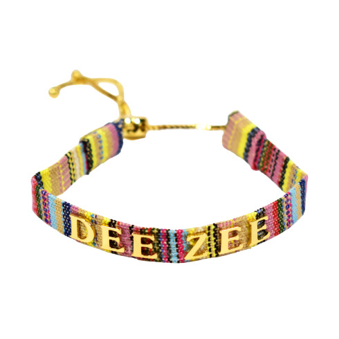 Delta Zeta Sorority Woven Bracelet- Multi-Color Design