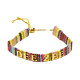 Delta Zeta Sorority Woven Bracelet- Multi-Color Design